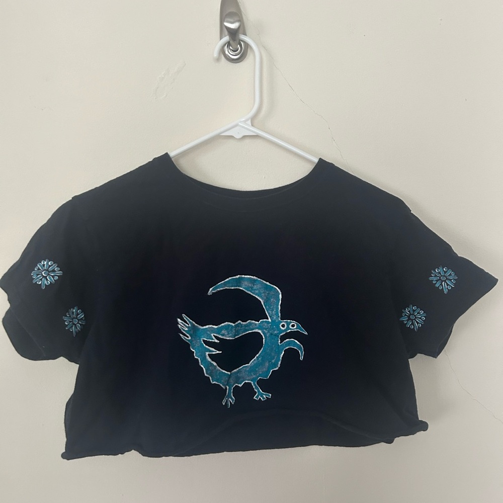 Unique Vintage Ocelot T-Shirt Cropped